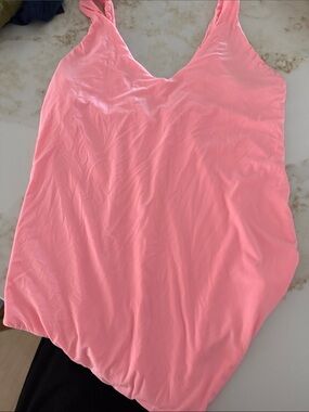 Pink V-Neck Sleeveless bodysuit
